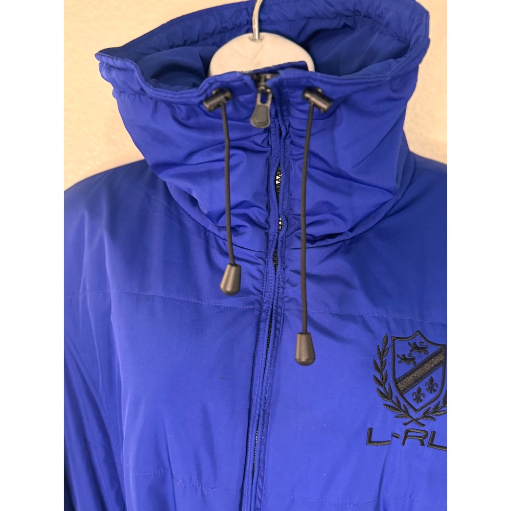 Vintage Lauren Active Ralph Lauren Belted Puffer Jacket Royal Blue L Gorpcore - Picture 5 of 15